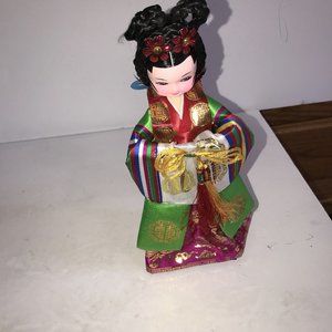 Vintage Korean Doll Girl in Traditional Dress